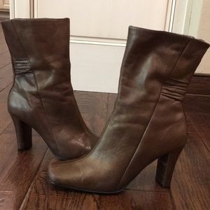 Ann Marino tall ankle leather boots - brown